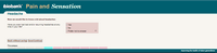 Preview of Online pain questionnaire screenshot E1
