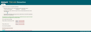 Preview of Online pain questionnaire screenshot of start page